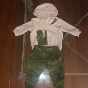 Two Piece Dino/Army Fatigue Set.